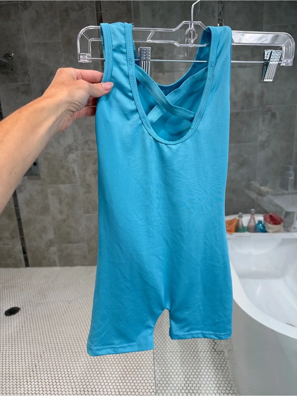 Girls Performance Unitard - Bright Teal Blue (*NWT - size 8)